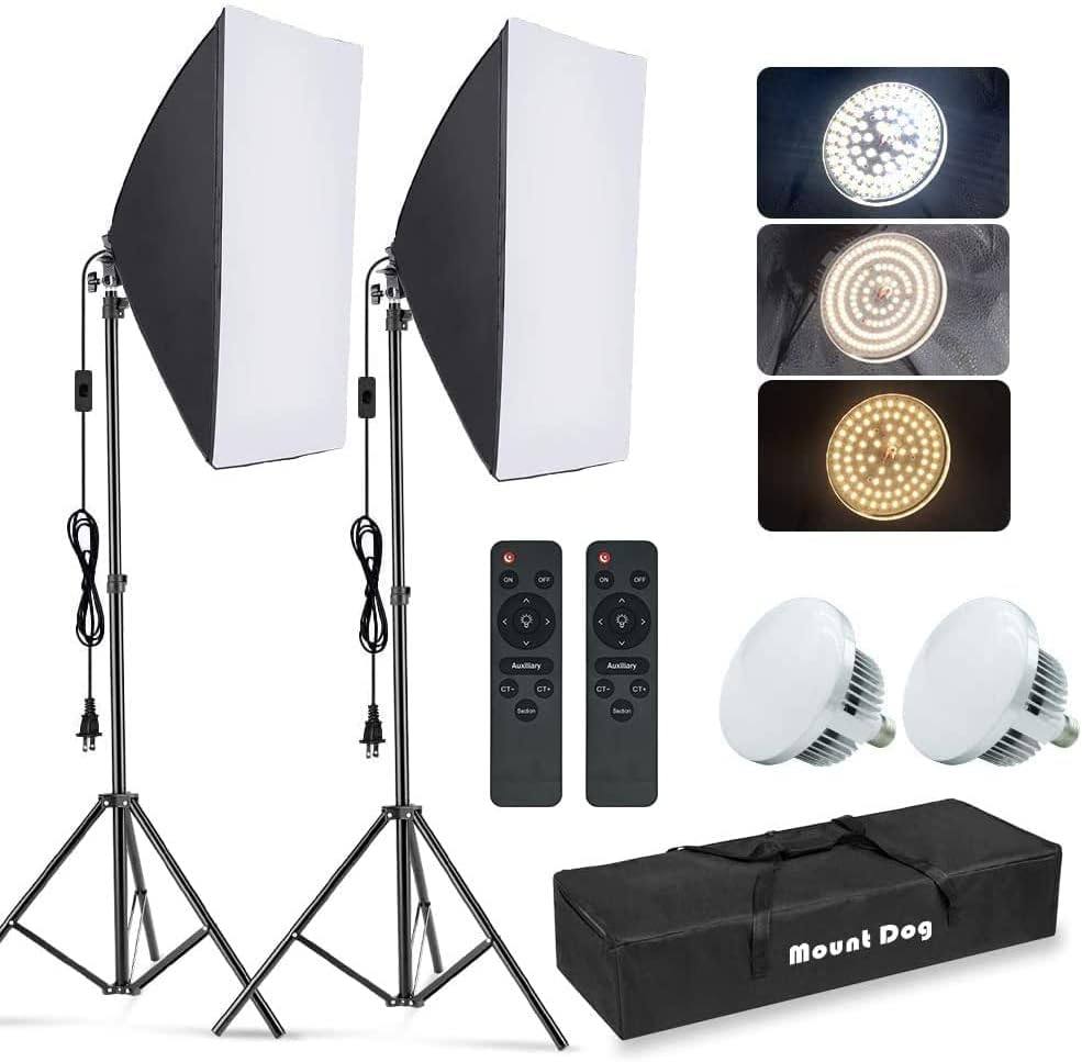 Photography Lighting Set Up - Photography Softbox Lighting Kit, 2-Pack 19.7
