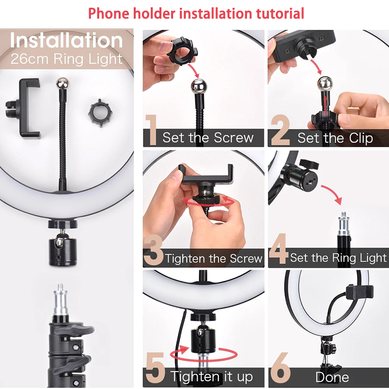 16/26/33cm Selfie Ring Light P - Photography Lighting Set Up review and price