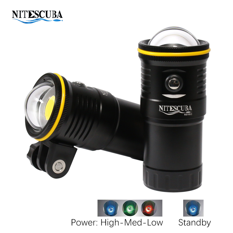Nitescuba NSV60 LED Diving Vid - Photography Lighting Angles review and price