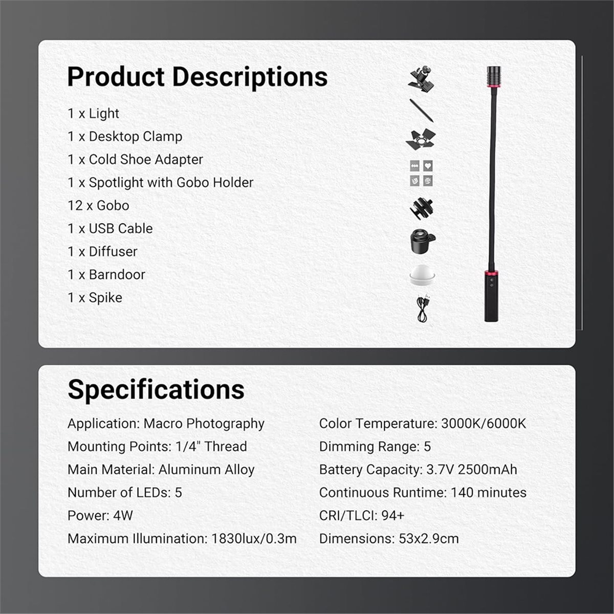 goodidea LED Light for Macro P - Photography Lighting Angles review and price