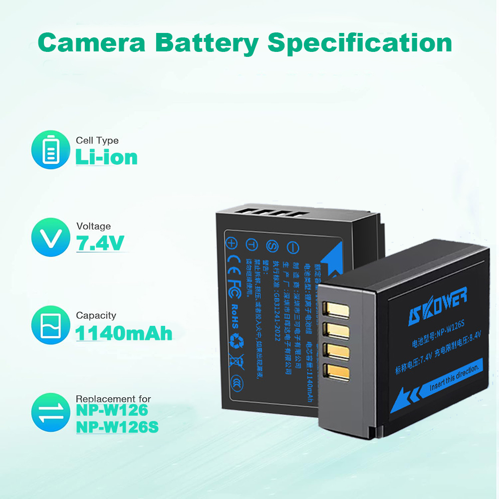 NP-W126S Battery for Fujifilm  - Fujifilm Camera X-T30 Ii review and price